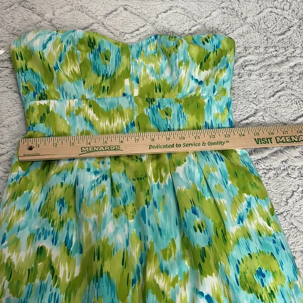 Walter by Walter Baker Strapless Dress Blue and Green Size Small - Picture 4 of 7
